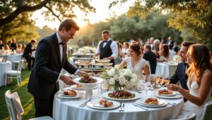 découvrez comment un traiteur contribue au succès de votre mariage en offrant un service de qualité, une présentation soignée et un menu personnalisé.