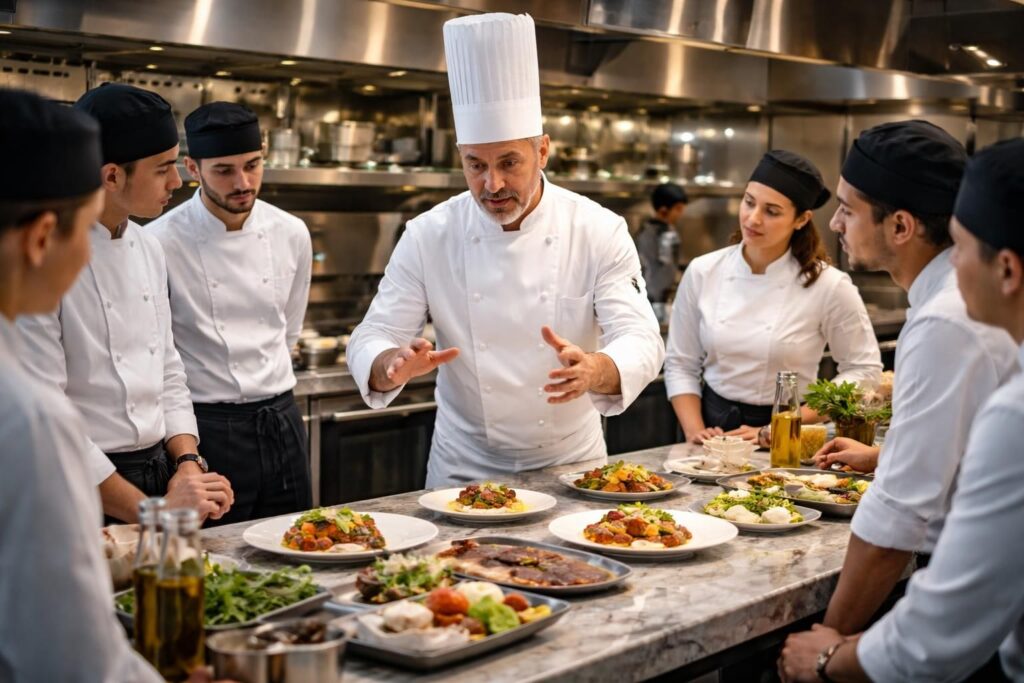 consulting culinaire expert pour restaurants professionnels, animé par un chef étoilé. optimisez votre cuisine et formez efficacement vos équipes pour une expérience gastronomique exceptionnelle.