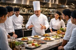 consulting culinaire expert pour restaurants professionnels, animé par un chef étoilé. optimisez votre cuisine et formez efficacement vos équipes pour une expérience gastronomique exceptionnelle.