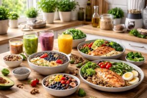 découvrez des recettes healthy spécialement conçues pour les athlètes : plats riches en protéines, smoothies vitaminés et bowls énergétiques pour optimiser vos performances et votre récupération.