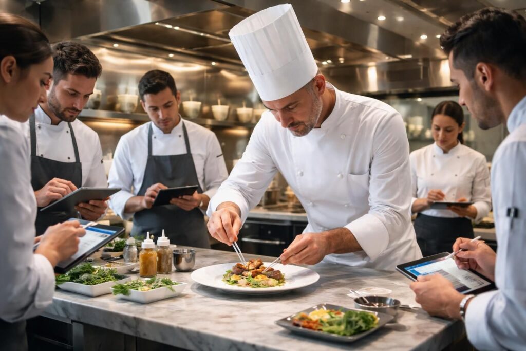 découvrez nos formations culinaires professionnelles destinées aux chefs et restaurateurs, axées sur les techniques michelin pour perfectionner vos compétences et sublimer vos créations culinaires.